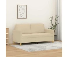 Dvivietė sofa, kreminės spalvos, 140cm, audinys