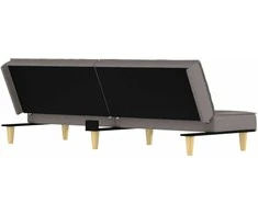 Dvivietė sofa-lova, taupe spalvos, audinys