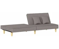 Dvivietė sofa-lova, taupe spalvos, audinys
