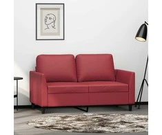 Dvivietė sofa, raudonojo vyno spalvos, 120cm, dirbtinė oda