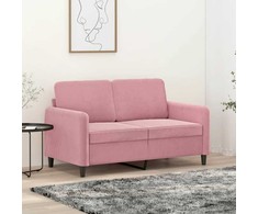 Dvivietė sofa, rožinės spalvos, 120cm, aksomas