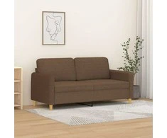 Dvivietė sofa, rudos spalvos, 140cm, audinys
