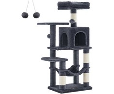 Songmics Feandrea Draskyklė 112 cm su platformomis ir hamaku dūmų pilka