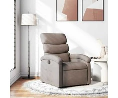 Fotelis Atlošiamas krėslas, taupe spalvos, audinys
