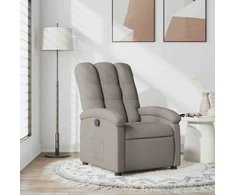 Fotelis Atlošiamas krėslas, taupe spalvos, audinys