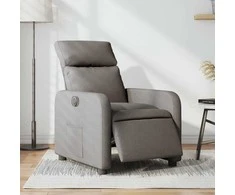 Fotelis Elektrinis atlošiamas krėslas, taupe spalvos, audinys