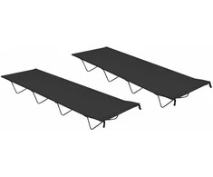 Gultai, 2vnt., juodi, 180x60x19cm, audinys ir plienas