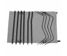 Gultai, 2vnt., pilki, 180x60x19cm, audinys ir plienas