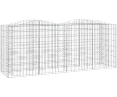 Išlenktas aukštas gabiono lovelis, 200x50x100, geležis