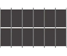 Kambario pertvara, 6 dalių, rudos spalvos, 300x180cm, audinys