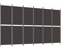 Kambario pertvara, 6 dalių, rudos spalvos, 300x180cm, audinys