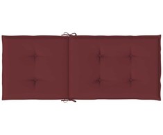 Kėdės pagalvėlės, 2vnt., vyno raudonos, 120x50x4cm, audinys