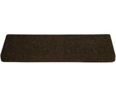 Laiptų kilimėliai, 15vnt., rudi, 65x21x4cm, perforuoti adatomis
