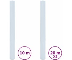 Langų plėvelės, 3vnt., skaidri balta, PVC, statinė, matinė