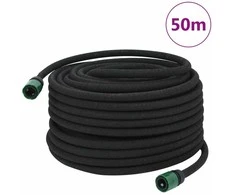 Lašelinio sodo laistymo žarna, juodos spalvos, 0,6", 50m, guma