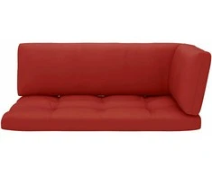 Lauko baldų komplektas Dvivietė sofa iš palečių su pagalvėlėmis, impregnuota pušis