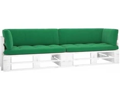 Lauko baldų komplektas Dvivietė sofa iš palečių su pagalvėlėmis, impregnuota pušis