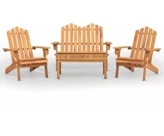 Lauko baldų komplektas Sodo adirondack komplektas, 4 dalių, akacijos medienos masyvas