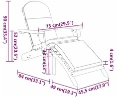 Lauko baldų komplektas Sodo adirondack komplektas, 3 dalių, akacijos medienos masyvas