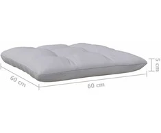 Lauko baldų komplektas Sodo komplektas su pilkomis pagalvėmis, 9 dalių, pušis