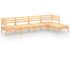 Lauko baldų komplektas Sodo poilsio baldų komplektas, 5 dalių, pušies medienos masyvas