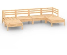Lauko baldų komplektas Sodo poilsio baldų komplektas, 6 dalių, pušies masyvas