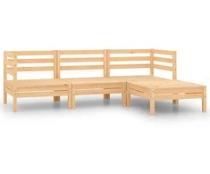 Lauko baldų komplektas Sodo poilsio baldų komplektas, 4 dalių, pušies medienos masyvas