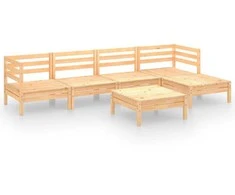 Lauko baldų komplektas Sodo poilsio baldų komplektas, 6 dalių, pušies masyvas