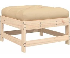 Lauko baldų komplektas Sodo poilsio komplektas su pagalvėlėmis, 8 dalių, mediena
