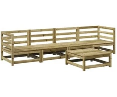 Lauko baldų komplektas Sodo sofos komplektas, 5 dalių, impregnuota pušies mediena