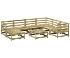 Lauko baldų komplektas Sodo sofos komplektas, 8 dalių, impregnuota pušies mediena