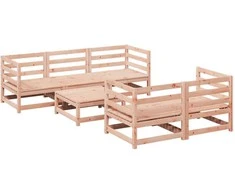 Lauko baldų komplektas Sodo sofos komplektas, 6 dalių, douglas eglės masyvas