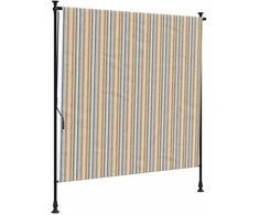 Lauko roletas, geltonas/baltas, 200x270cm, audinys ir plienas