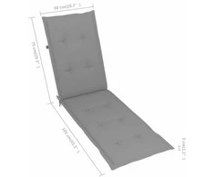 Sofa Lauko terasos kėdė su pakoja ir pagalvėle, akacijos masyvas