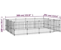Lauko voljeras šunims, plienas, 11,58m²