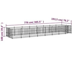 Lauko voljeras šunims, plienas, 15,02m²