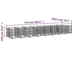 Lauko voljeras šunims, plienas, 15,02m²