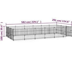 Lauko voljeras šunims, plienas, 16,94m²