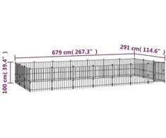 Lauko voljeras šunims, plienas, 19,76m²