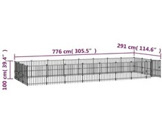 Lauko voljeras šunims, plienas, 22,58m²