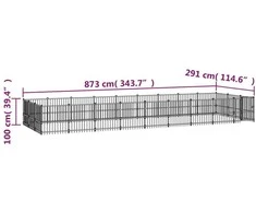Lauko voljeras šunims, plienas, 25,4m²