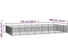 Lauko voljeras šunims, plienas, 30,11m²