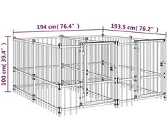 Lauko voljeras šunims, plienas, 3,75m²