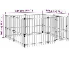 Lauko voljeras šunims, plienas, 3,75m²