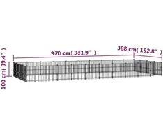 Lauko voljeras šunims, plienas, 37,64m²