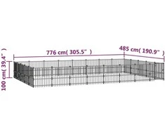 Lauko voljeras šunims, plienas, 37,64m²