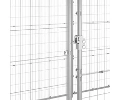 Lauko voljeras šunims su stogu, galvanizuotas plienas, 7,26m²
