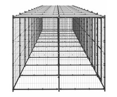 Lauko voljeras šunims su stogu, plienas, 26,62m²