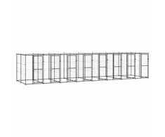 Lauko voljeras šunims su stogu, plienas, 19,36m²