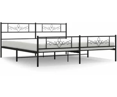 Lova Lovos rėmas su galvūgaliu/kojūgaliu, juodas, 200x200cm, metalas
